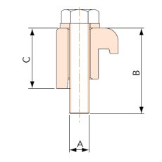 Vakuum komponent ISO centrerring med O-ring viton®*, ritning